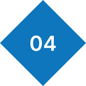 Blue diamond with number four