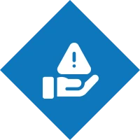 Safety alert hand icon
