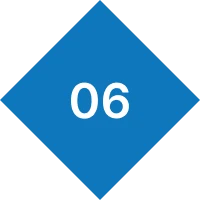 Blue diamond icon displaying 06
